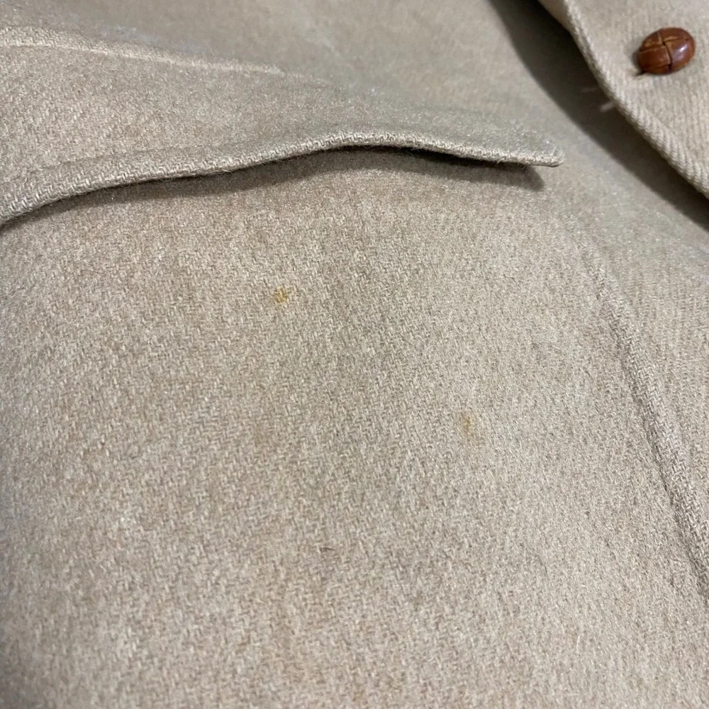 VTG Mens Tan Wool Blend Blazer Jacket Made in Italy Size 38R‎